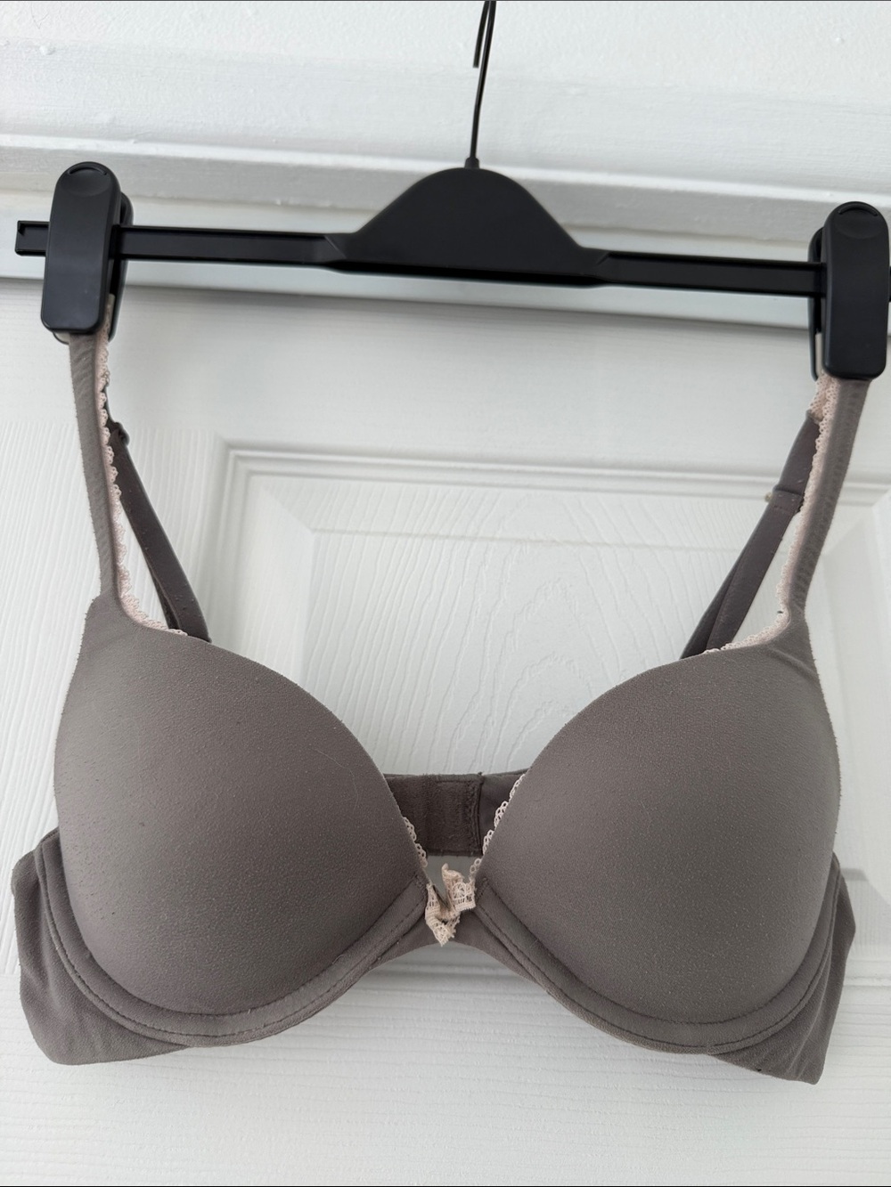 Victoria's Secret Taupe Push-Up Bra with Lace Trim